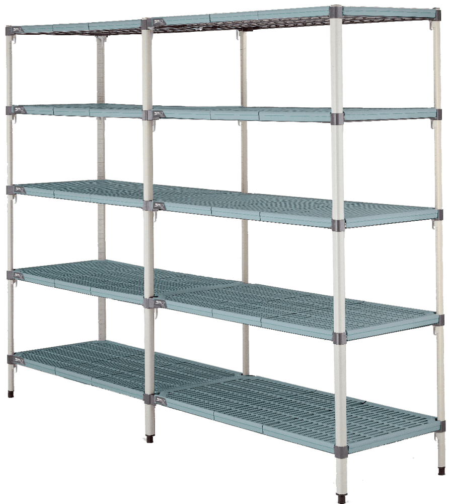 MetroMax Q® Polymer Shelving Unit 48" (W) x 21" (D) 5 Shelves Add