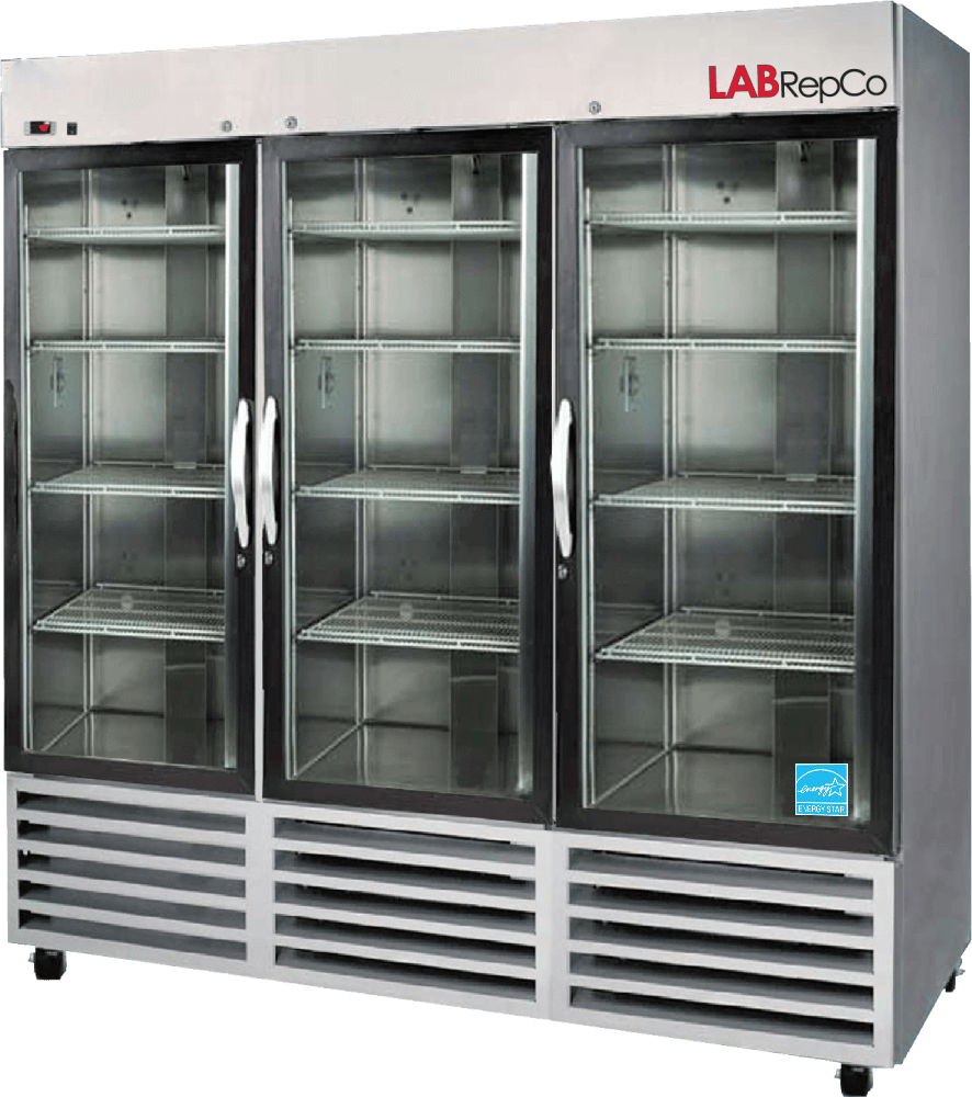 Futura PLUS+ Series 72 Cubic Foot Hinged Glass Door Stainless Steel