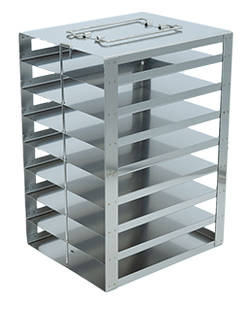 Vertical Freezer Rack for 100Place Slide Boxes 8 Boxes High