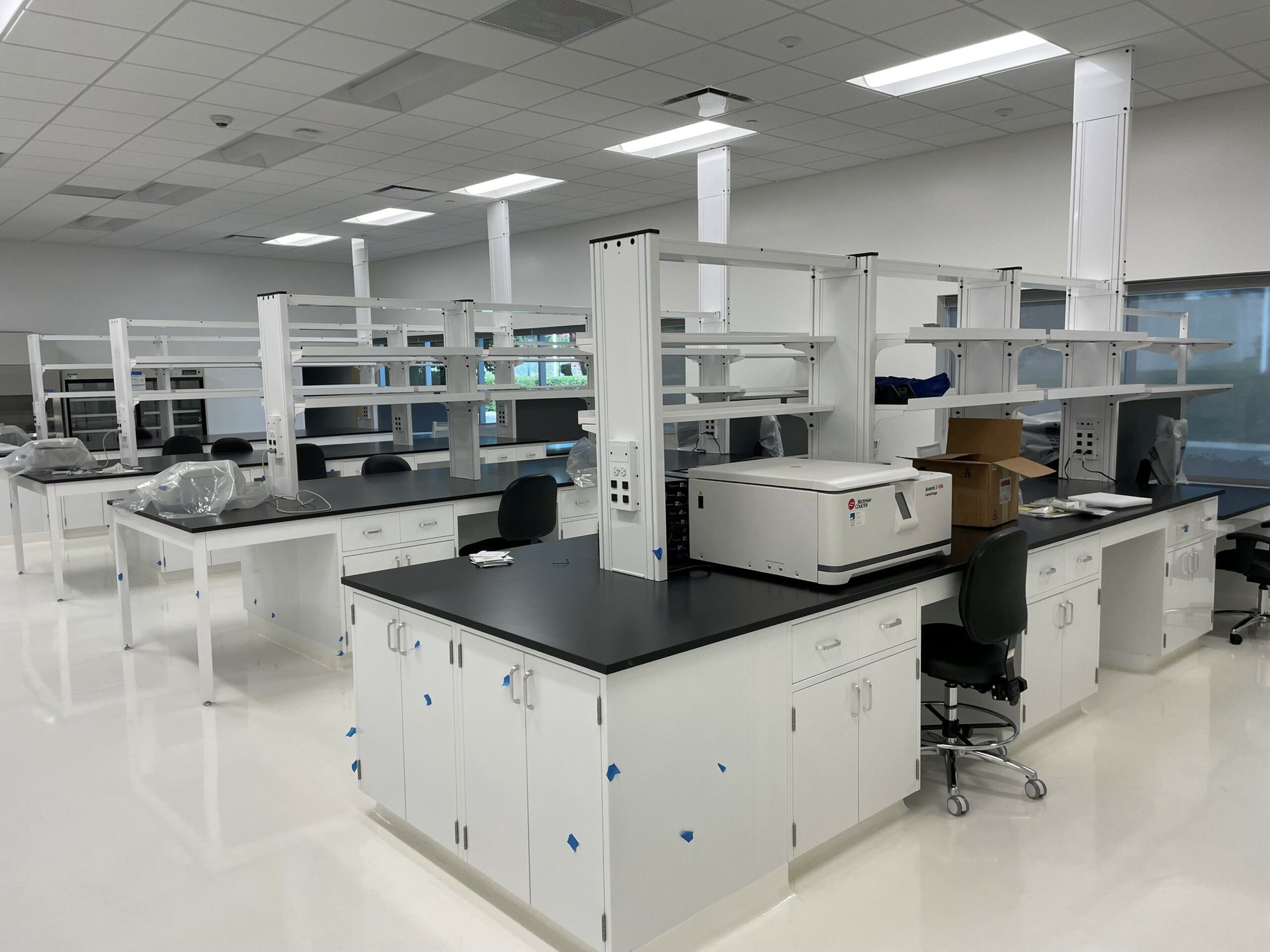 Laboratory Island Installation With Custom Lab Sink & Faucet