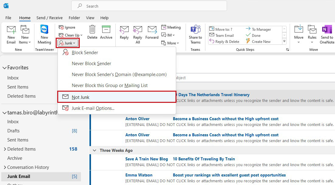 Why Are My Emails Going to Junk Mail in Outlook? And How To Fix It