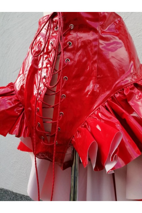 pvc Vinyl Pants with train, red, size S3XL [L096] €36.00 LACKINA