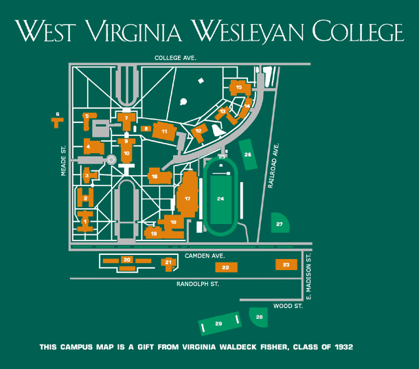 West Virginia Wesleyan Campus Map Canada Map