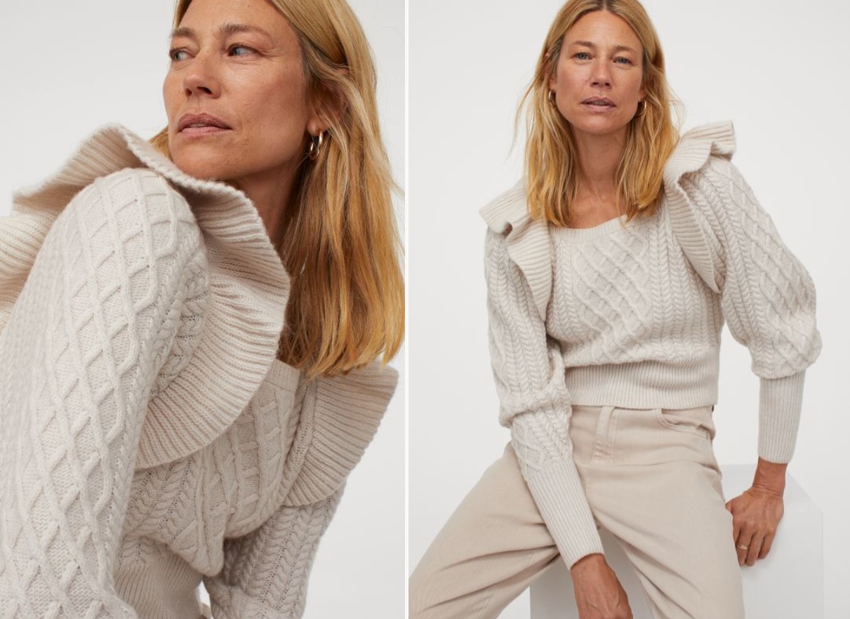Il pullover H&M con le trecce per un autunno 2020 minimal