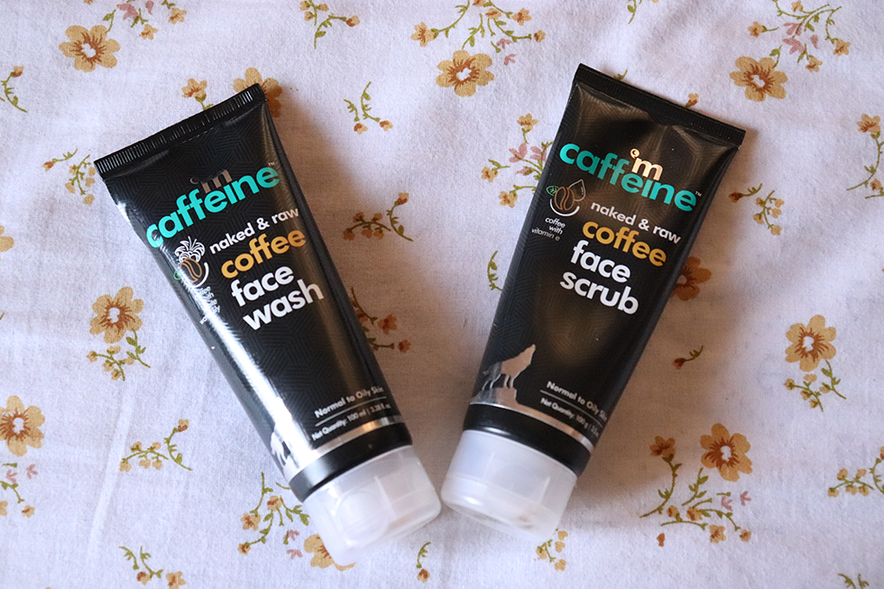 mCaffeine Naked and Raw Coffee Face Wash & Face Scrub Review THANIMA