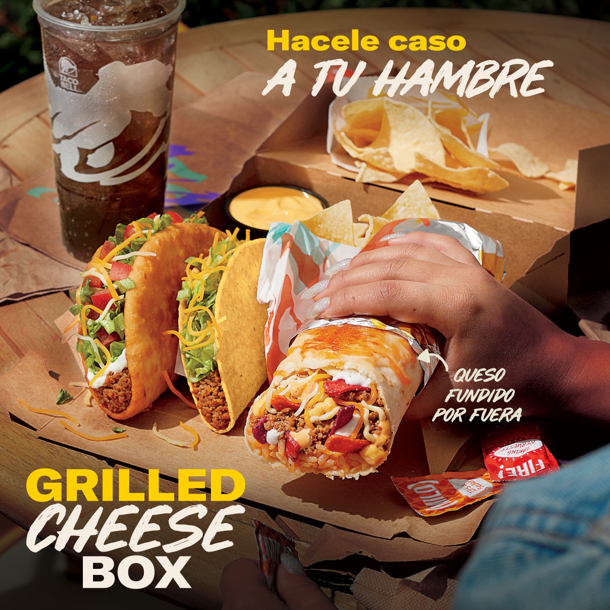 Grilled Cheese Box vuelve a Taco Bell por tiempo limitado la fatfluencer