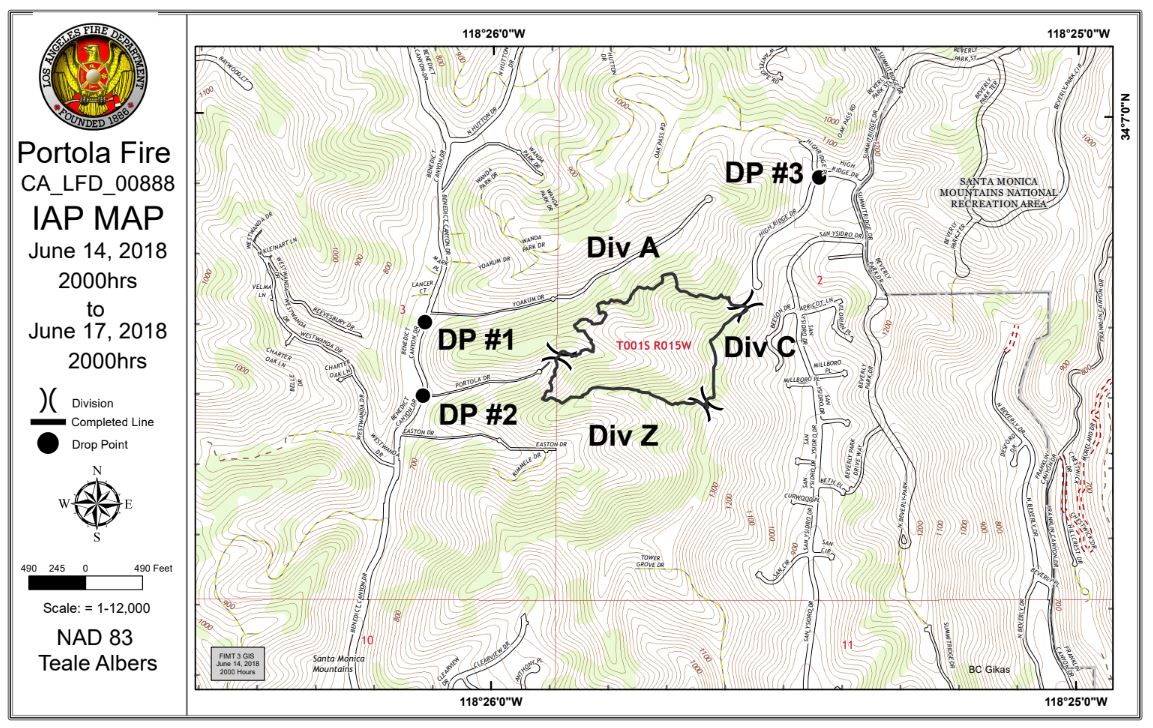 PORTOLA FIRE Los Angeles Fire Department