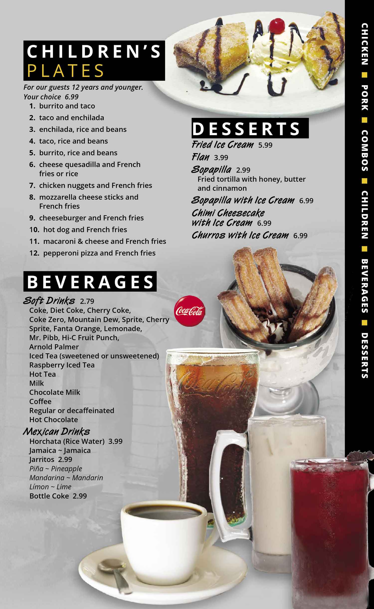 Our Menu La Hacienda 11 Mexican Restaurant