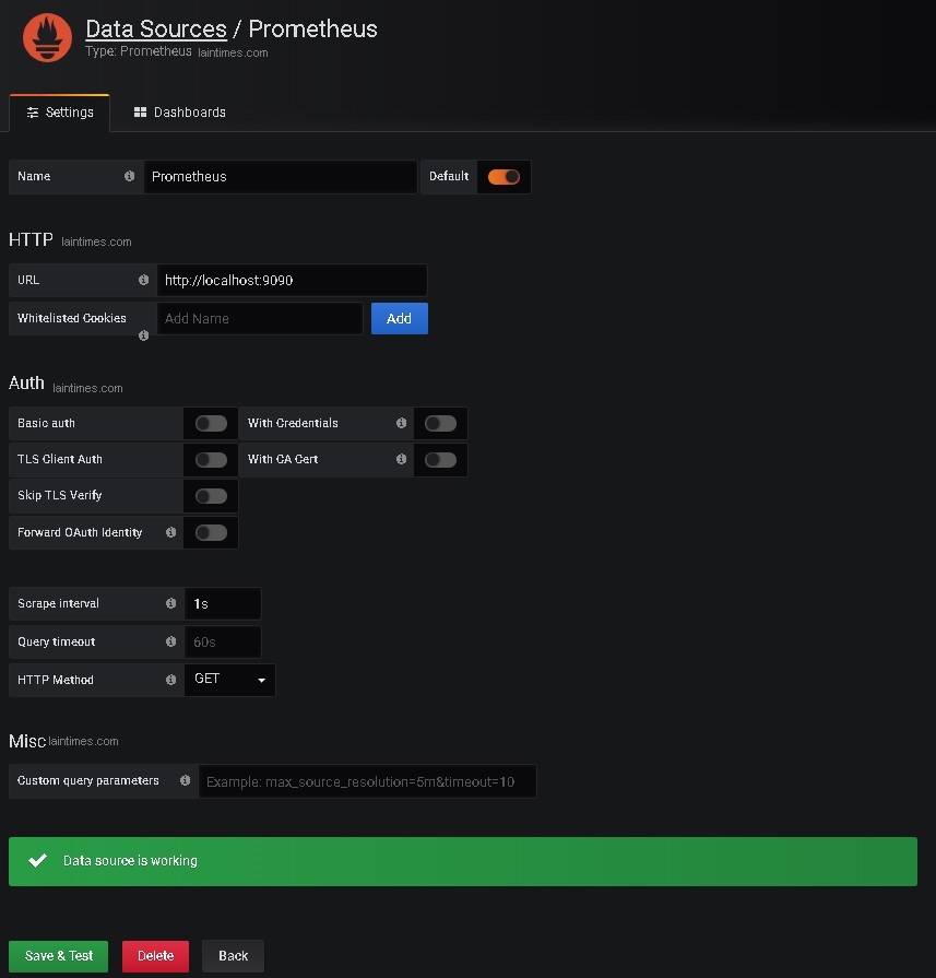 Monitoring Open Source avec Prometheus Laintimes
