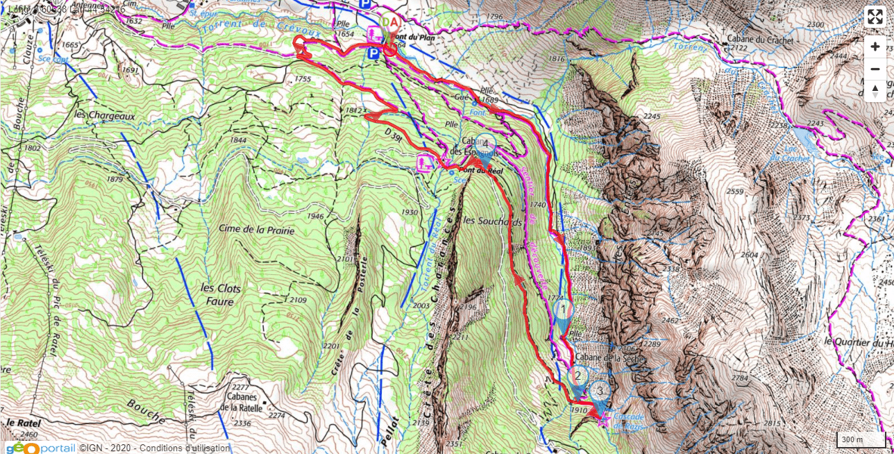 Randonnée La cascade de Razis et le chemin des fées Crévoux
