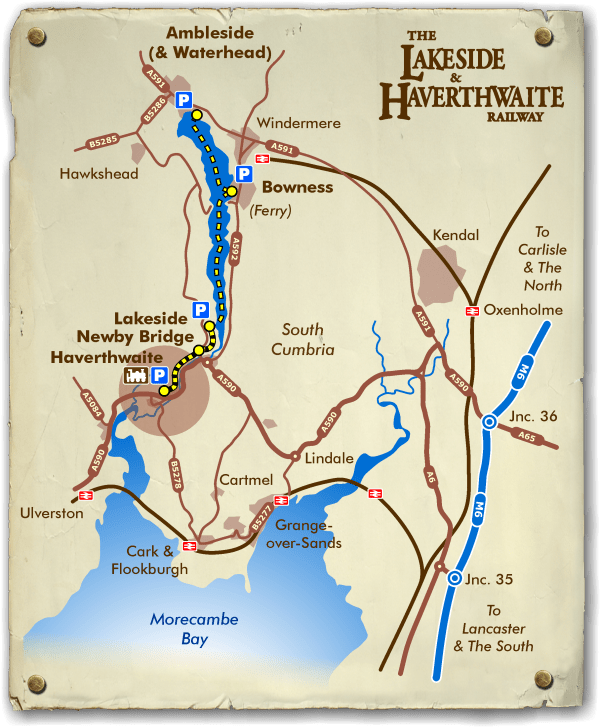 How To Find Us The Lakeside & Haverthwaite Railway