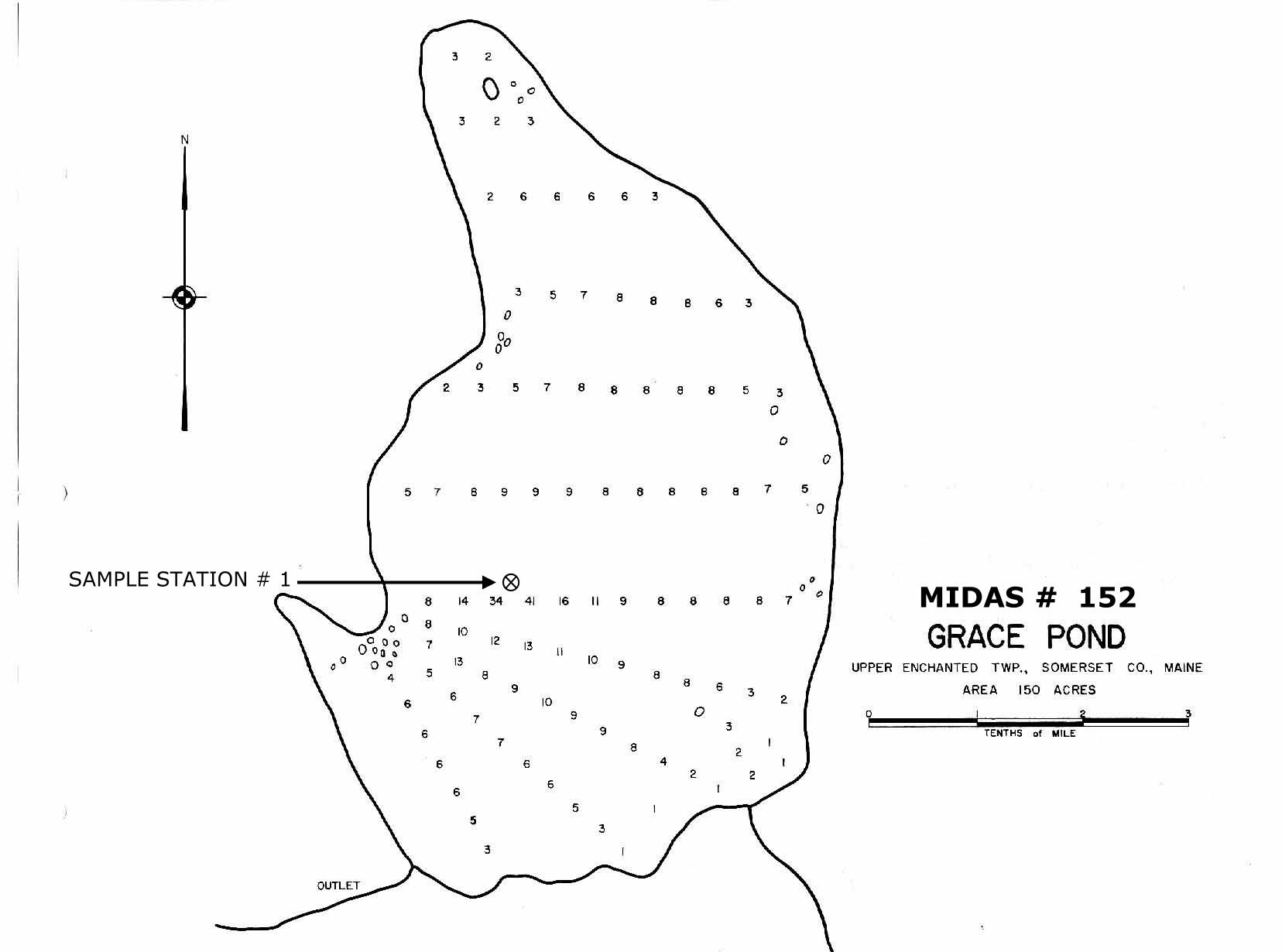 Lakes of Maine Lake Overview Grace Pond Upper Enchanted Twp, Somerset, Maine