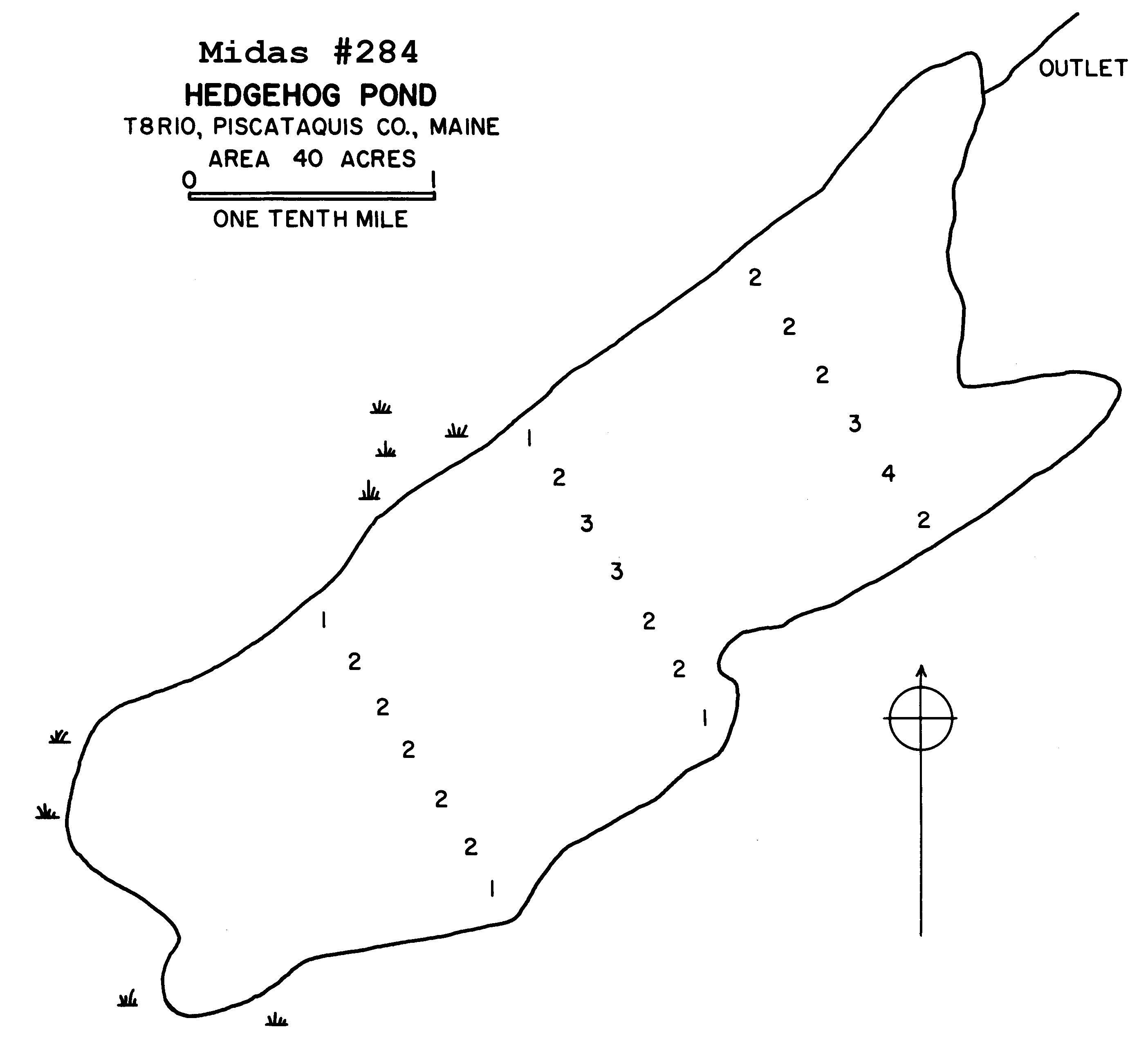 Lakes of Maine Lake Overview Hedgehog Pond Blanchard Twp, Piscataquis, Maine