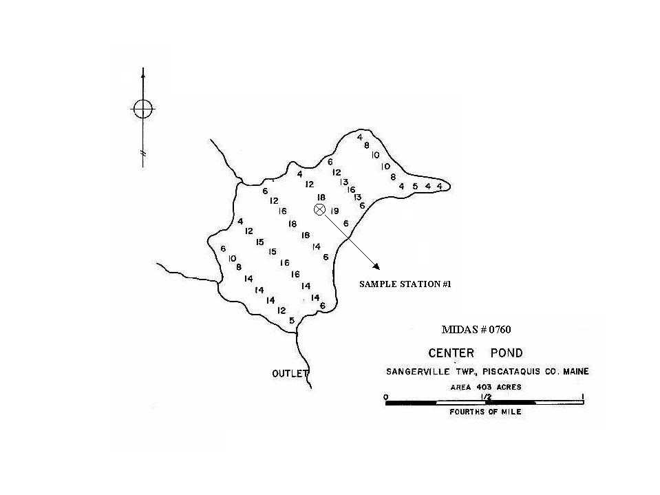Lake Monitoring Center Pond Sangerville, Piscataquis, Maine Lakes