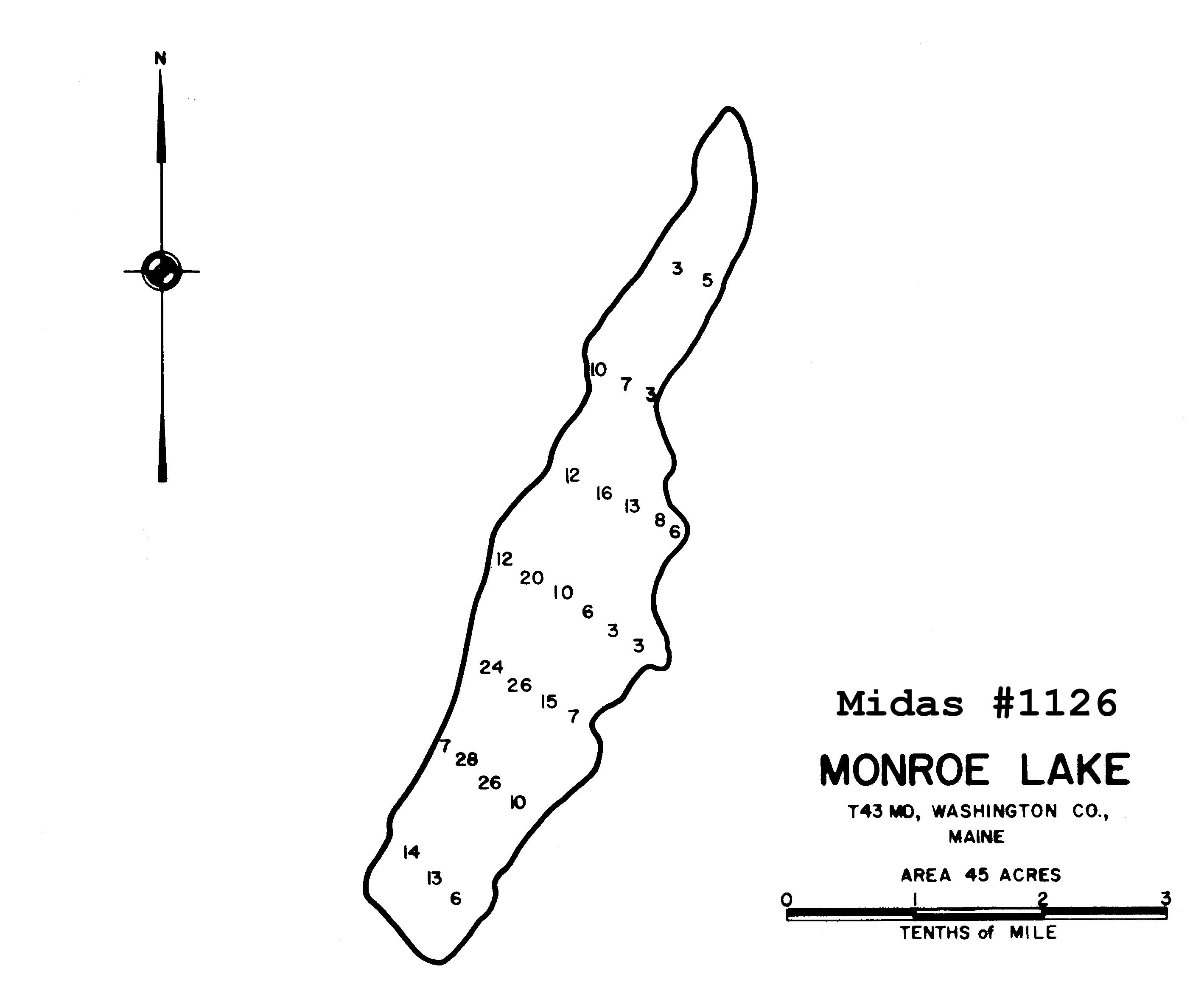 Lake Monitoring Monroe Lake T43 MD BPP, Washington, Maine Lakes
