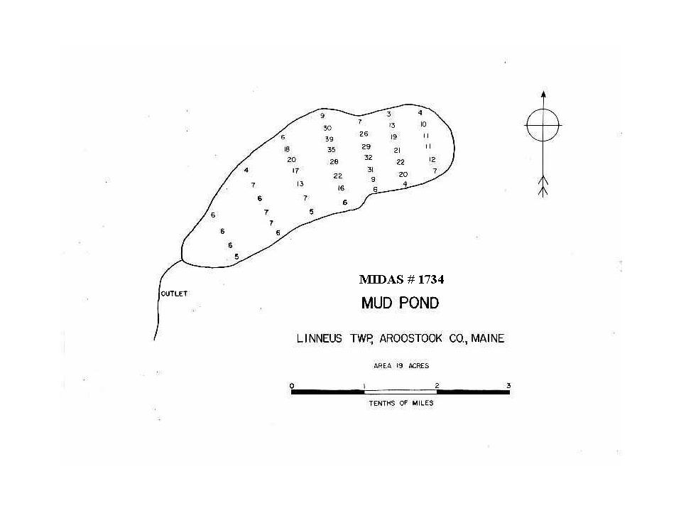 Lakes of Maine Lake Overview Mud Pond Linneus, Aroostook, Maine