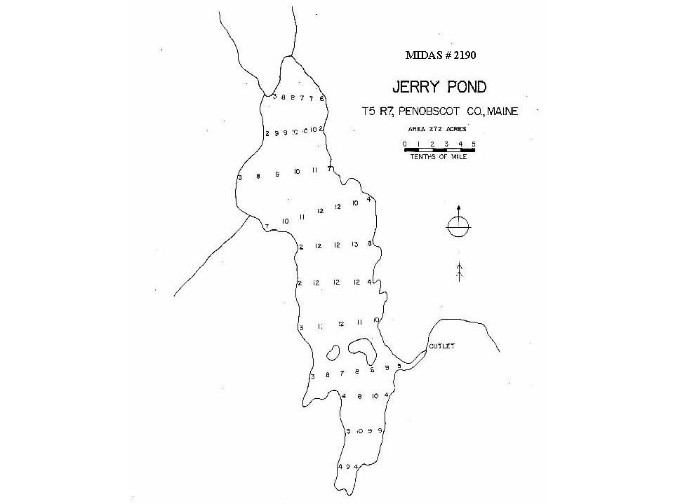 Lakes of Maine Lake Overview Jerry Pond T5 R7 WELS, Penobscot, Maine