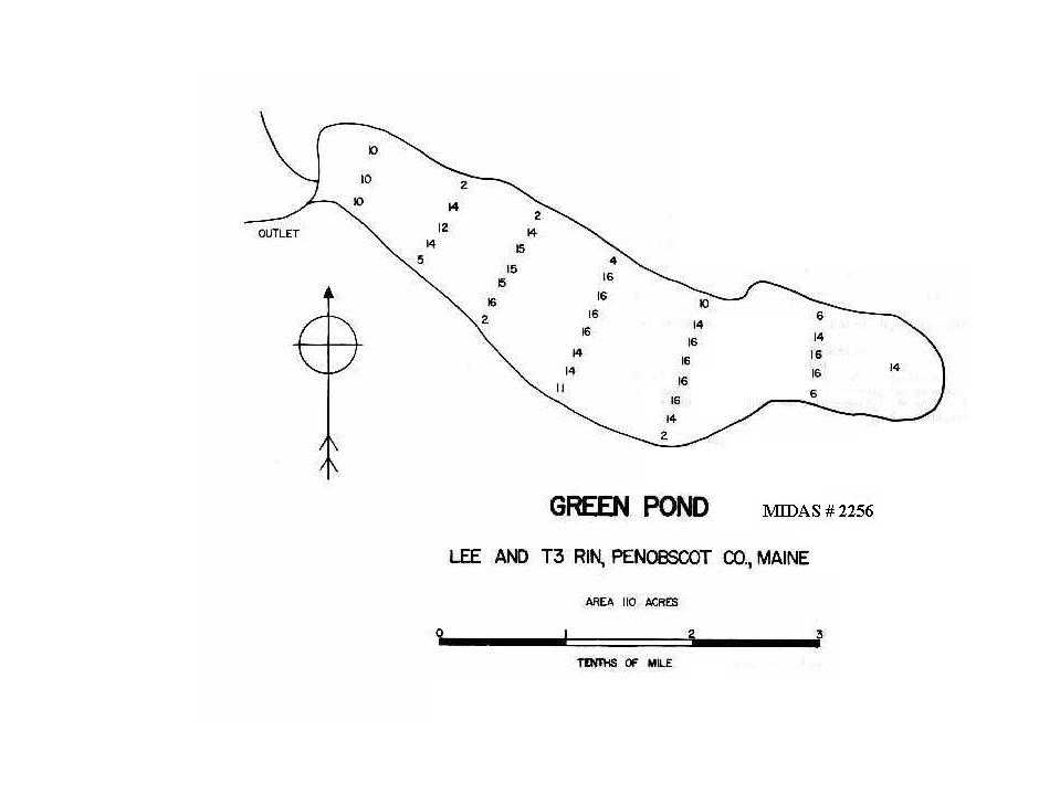 Lake Monitoring Green Pond Lee, T3 R1 NBPP, Penobscot, Maine