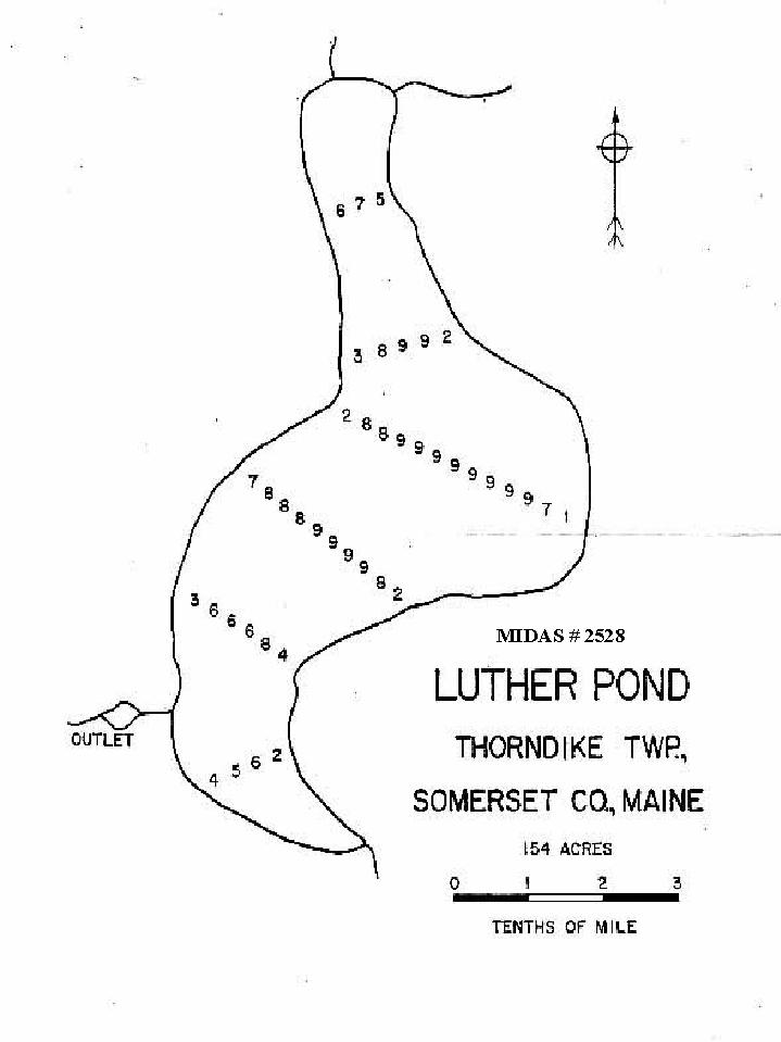 Lake Monitoring Luther Pond Thorndike Twp, Somerset, Maine Lakes