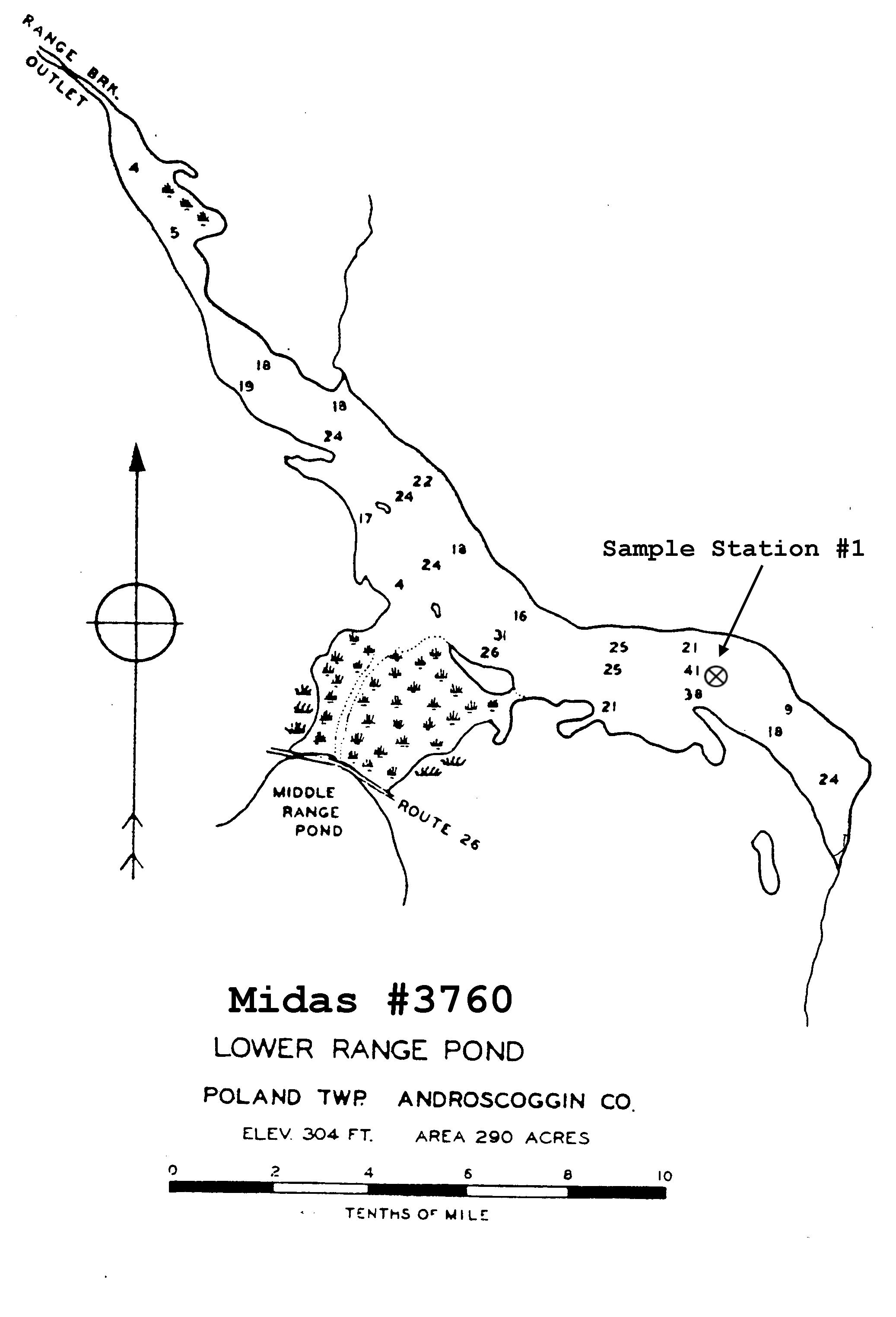 Lakes of Maine Lake Overview Lower Range Pond Poland, Androscoggin, Maine