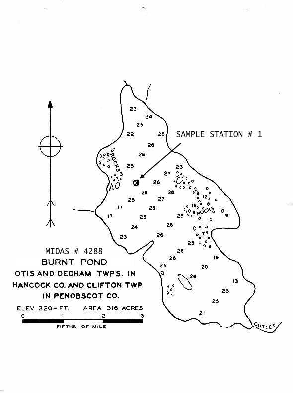 Lakes of Maine Lake Overview Burnt Pond Dedham, Otis, Clifton, Hancock, Maine