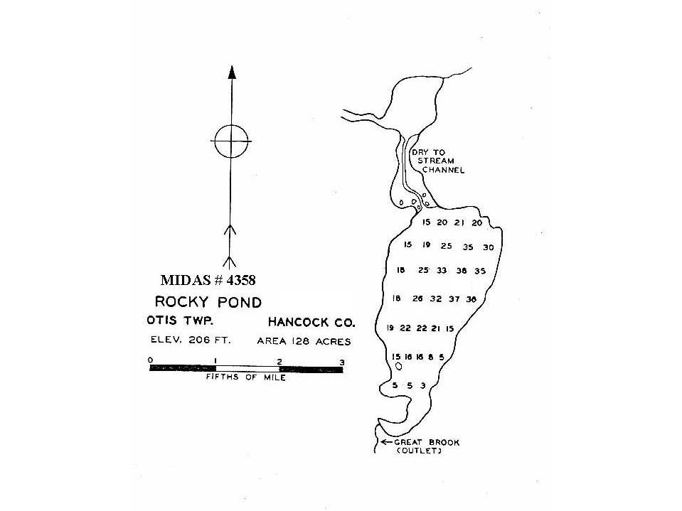 Lakes of Maine Lake Overview Rocky Pond Otis, Hancock, Maine