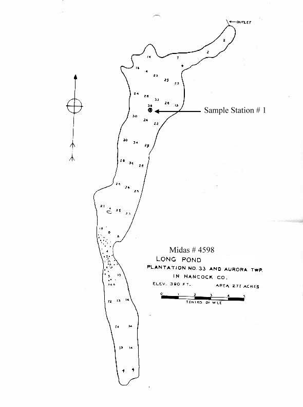 Lakes of Maine Lake Overview Long Pond Aurora, Great Pond