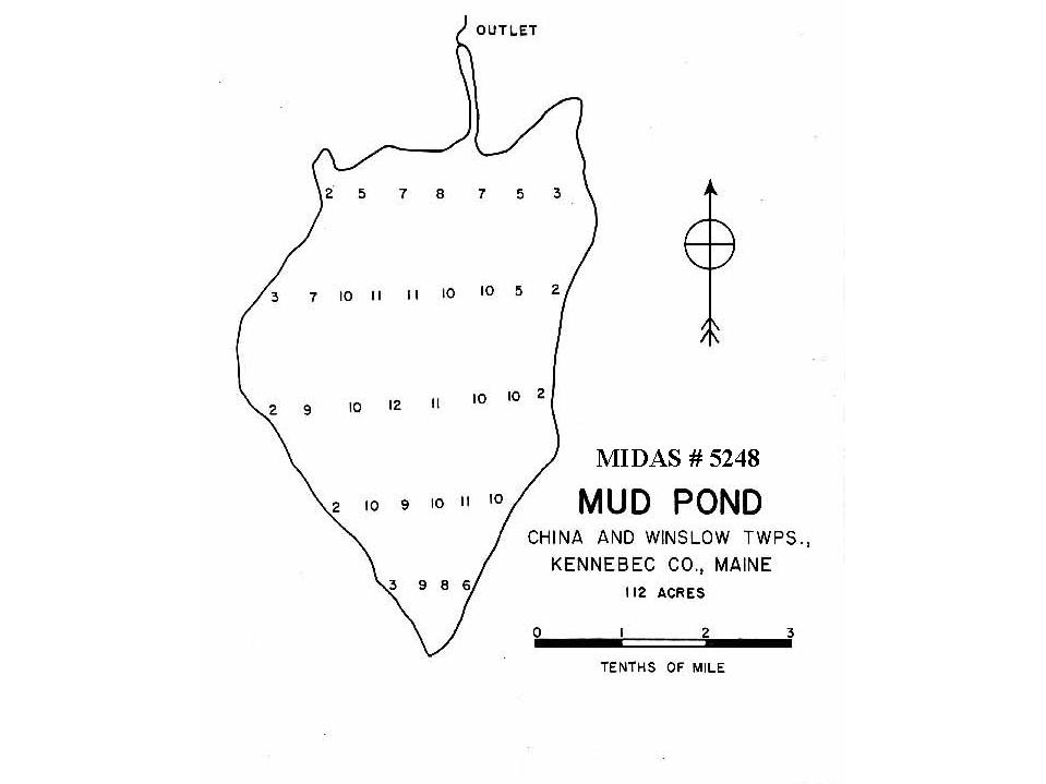 Lakes of Maine Lake Overview Mud Pond Litchfield, Kennebec, Maine