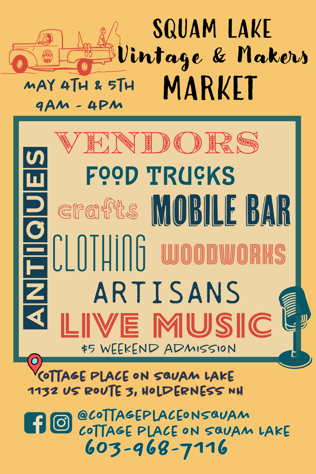 Squam Lake Vintage & Makers Market Holderness NH NH Lakes Region
