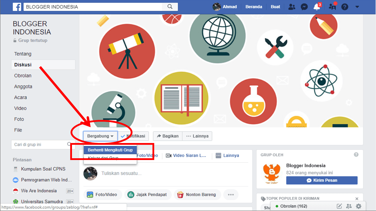 Cara Menyembunyikan Grup Facebook dari Beranda