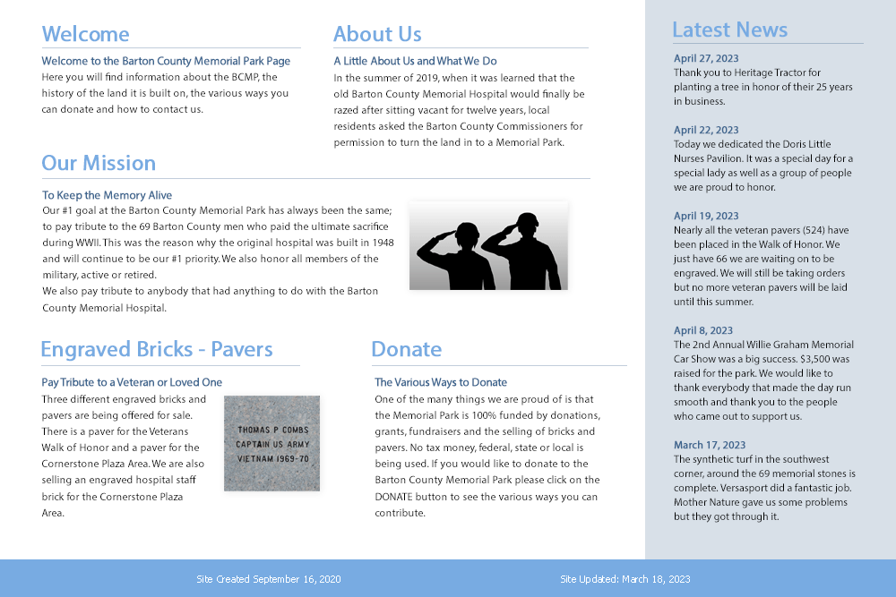 Barton County Memorial Park. Lamar, MO