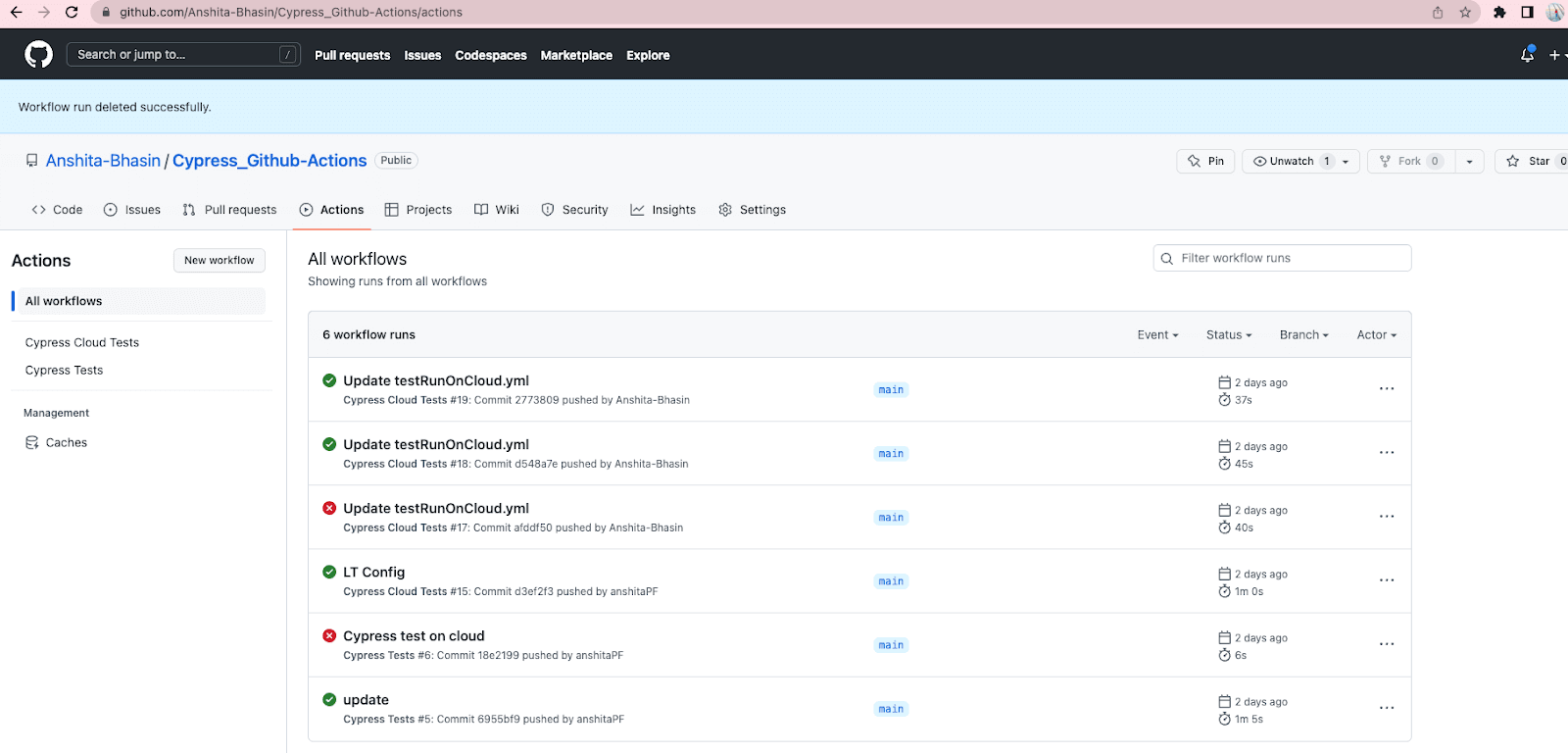 Running Tests In Cypress With GitHub Actions Guide] LambdaTest