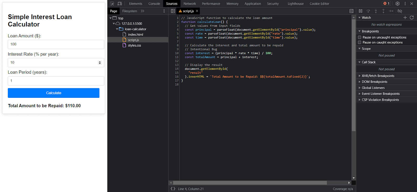 How To Debug JavaScript using Chrome Debugger