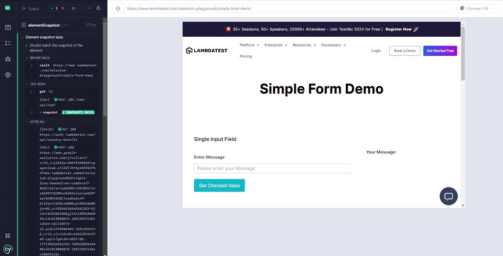 Cypress Snapshot Testing Getting Started Tutorial