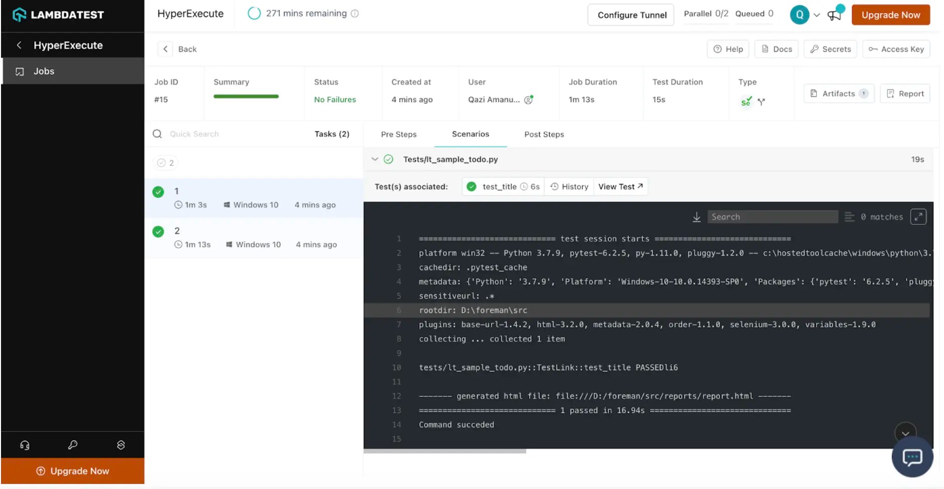 How to integrate AWS CodePipeline with HyperExecute LambdaTest