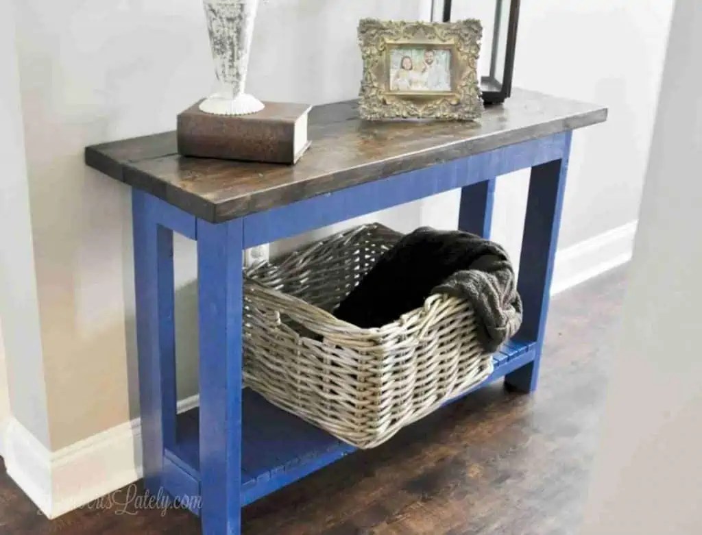 How to Build a DIY Farmhouse Console Table (with Plans) Lamberts Lately