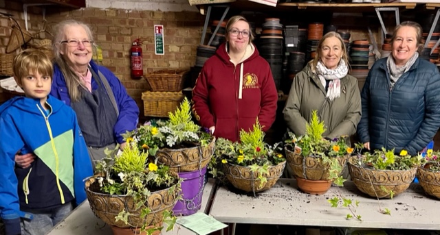 Pictures from our Winter Hanging Basket Workshop