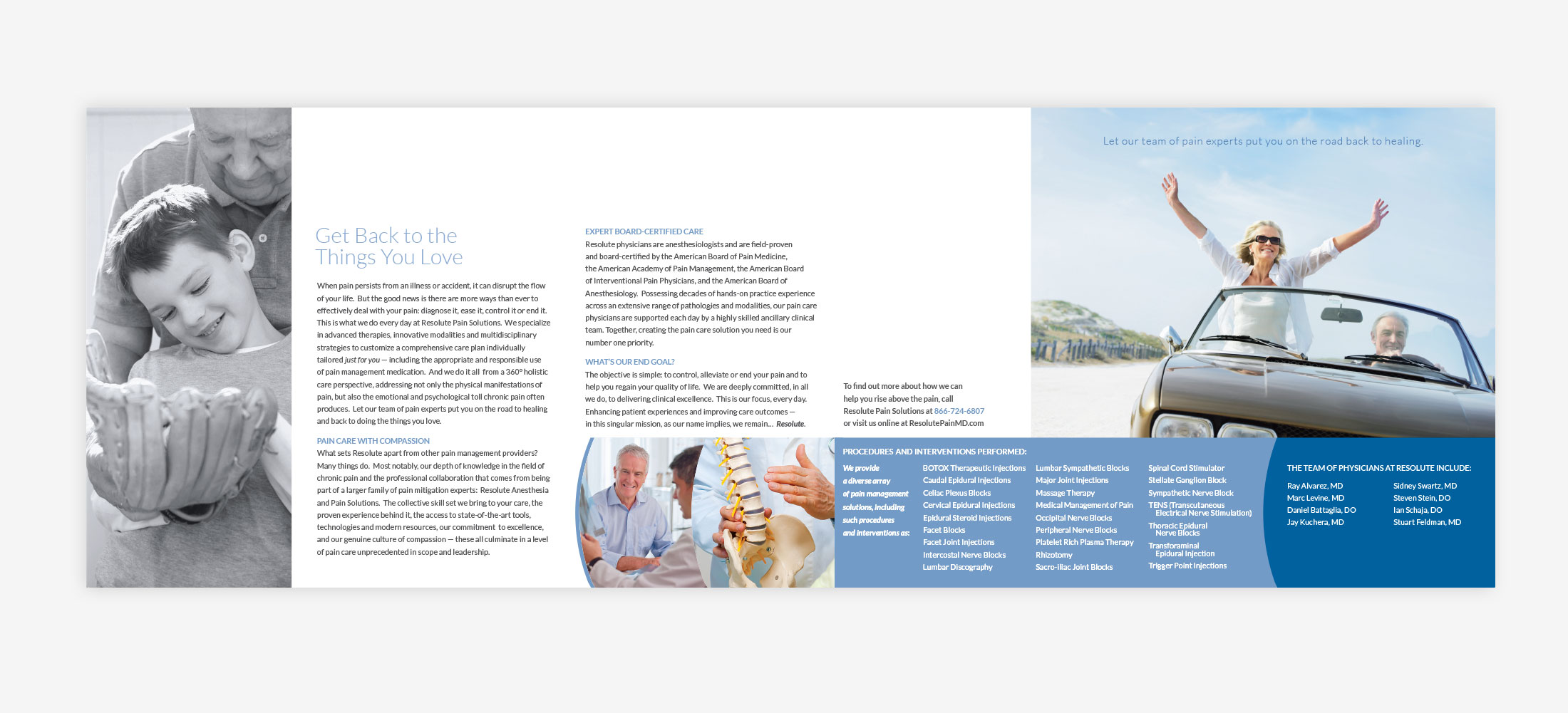 Resolute Pain Management Brochure Lamiroult Advertising and Design