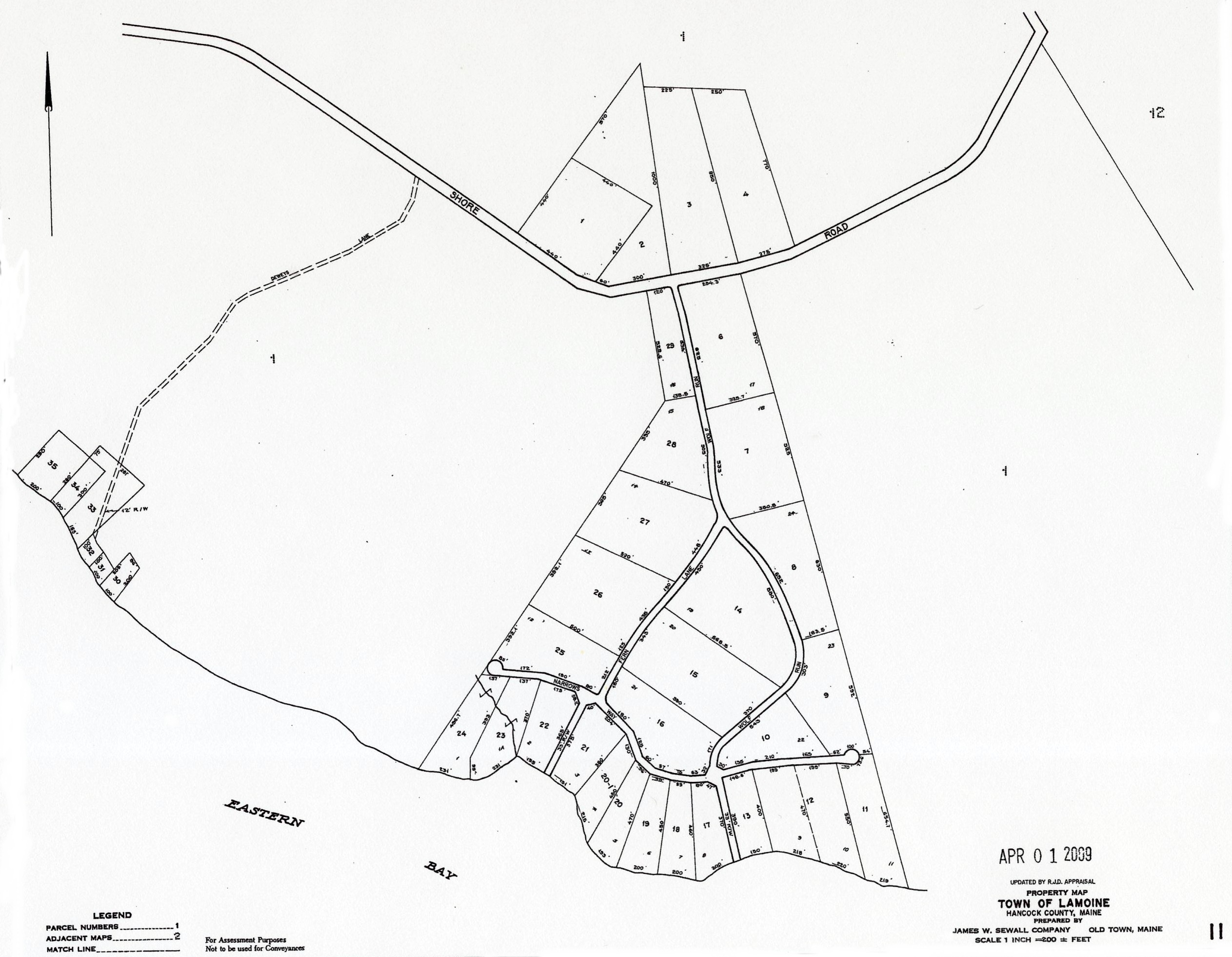 Lamoine Tax Maps 2009 Index