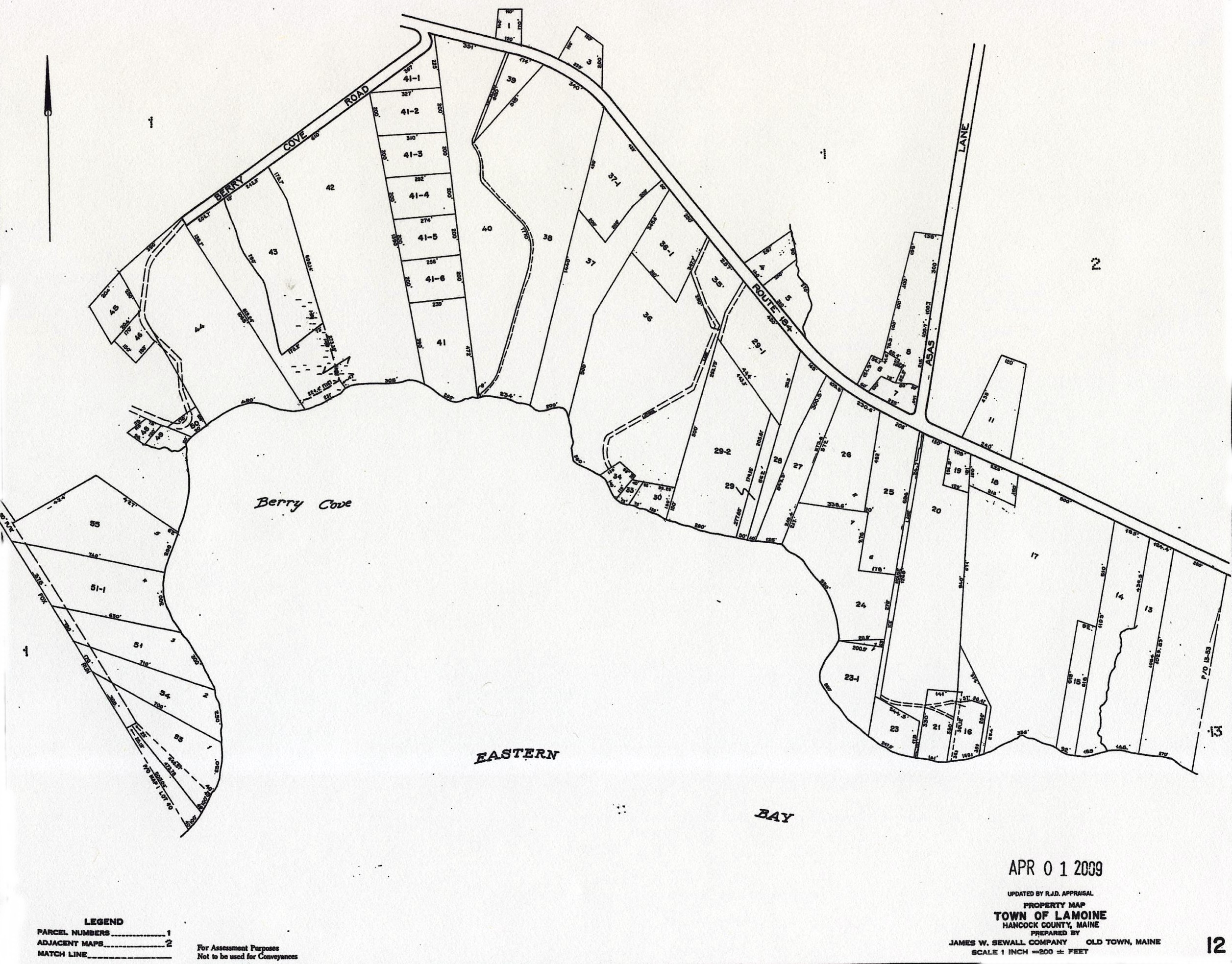 Lamoine Tax Maps 2009 Index