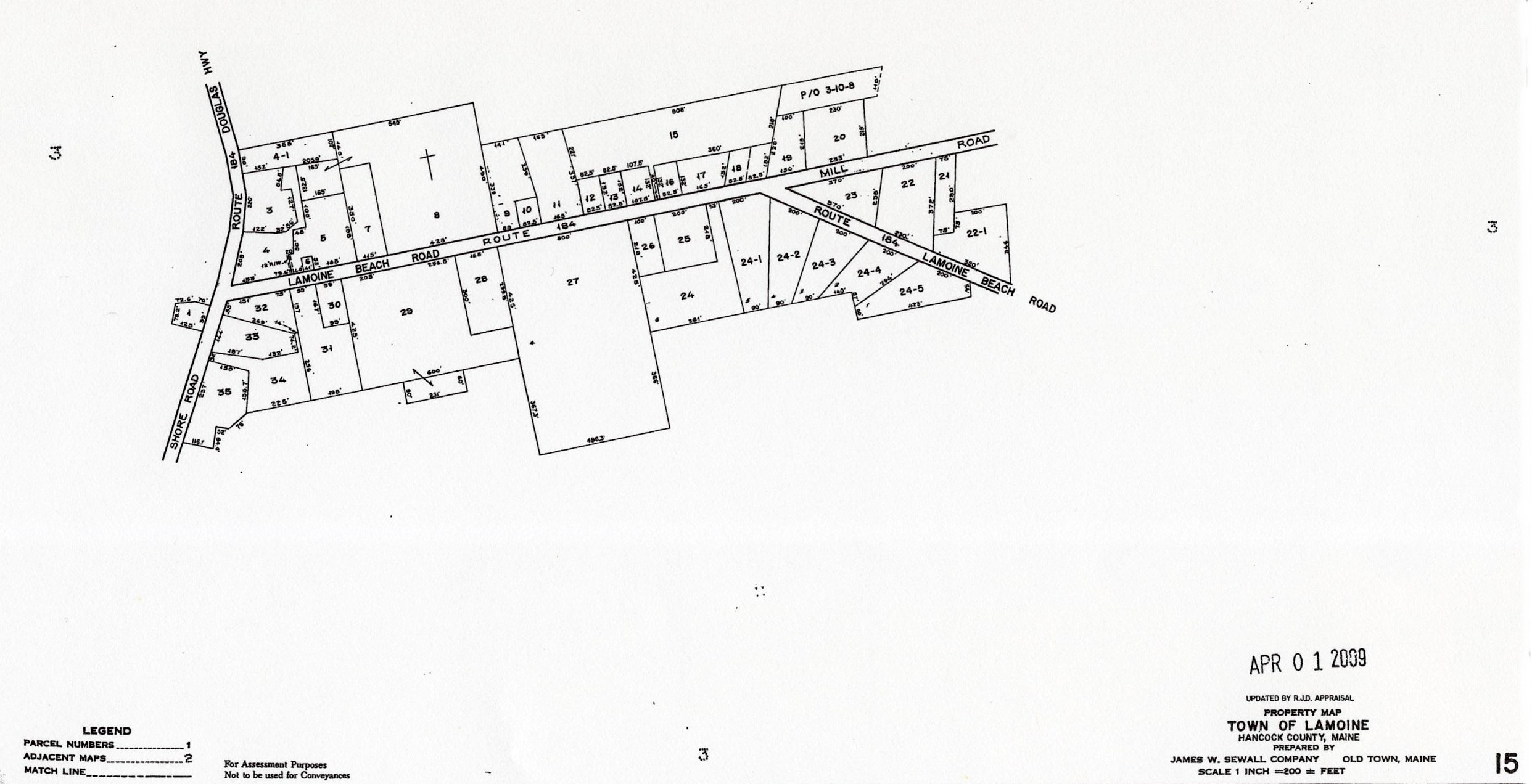 Lamoine Tax Maps 2009 Index