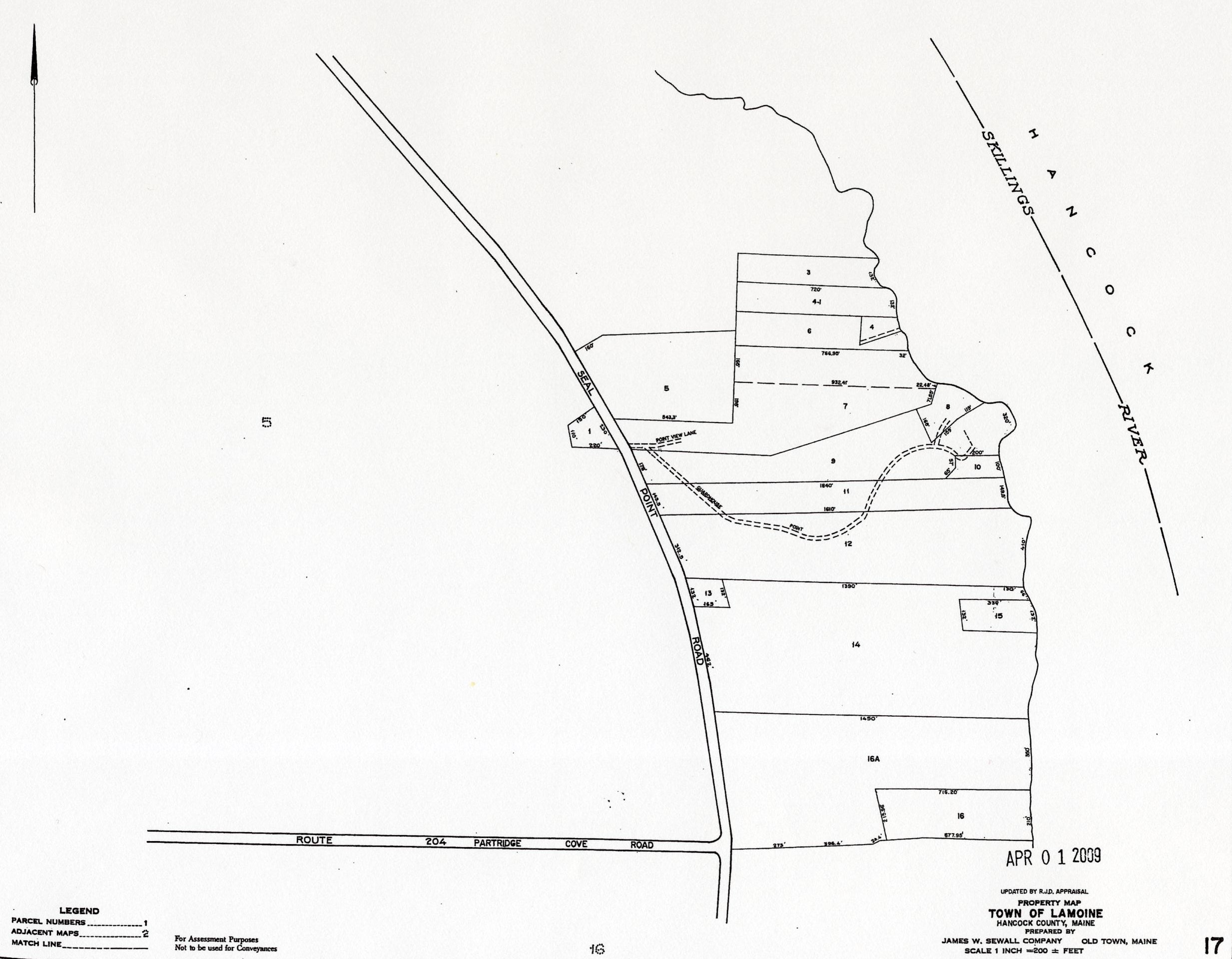 Lamoine Tax Maps 2009 Index