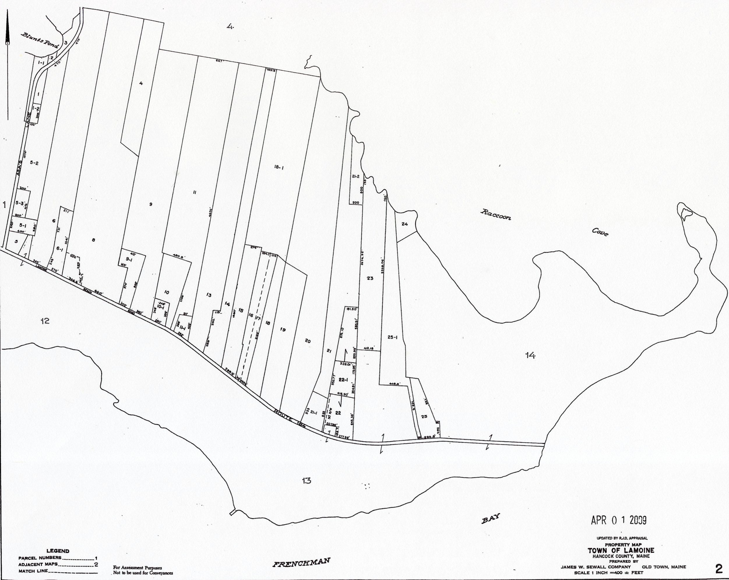 Lamoine Tax Maps 2009 Index