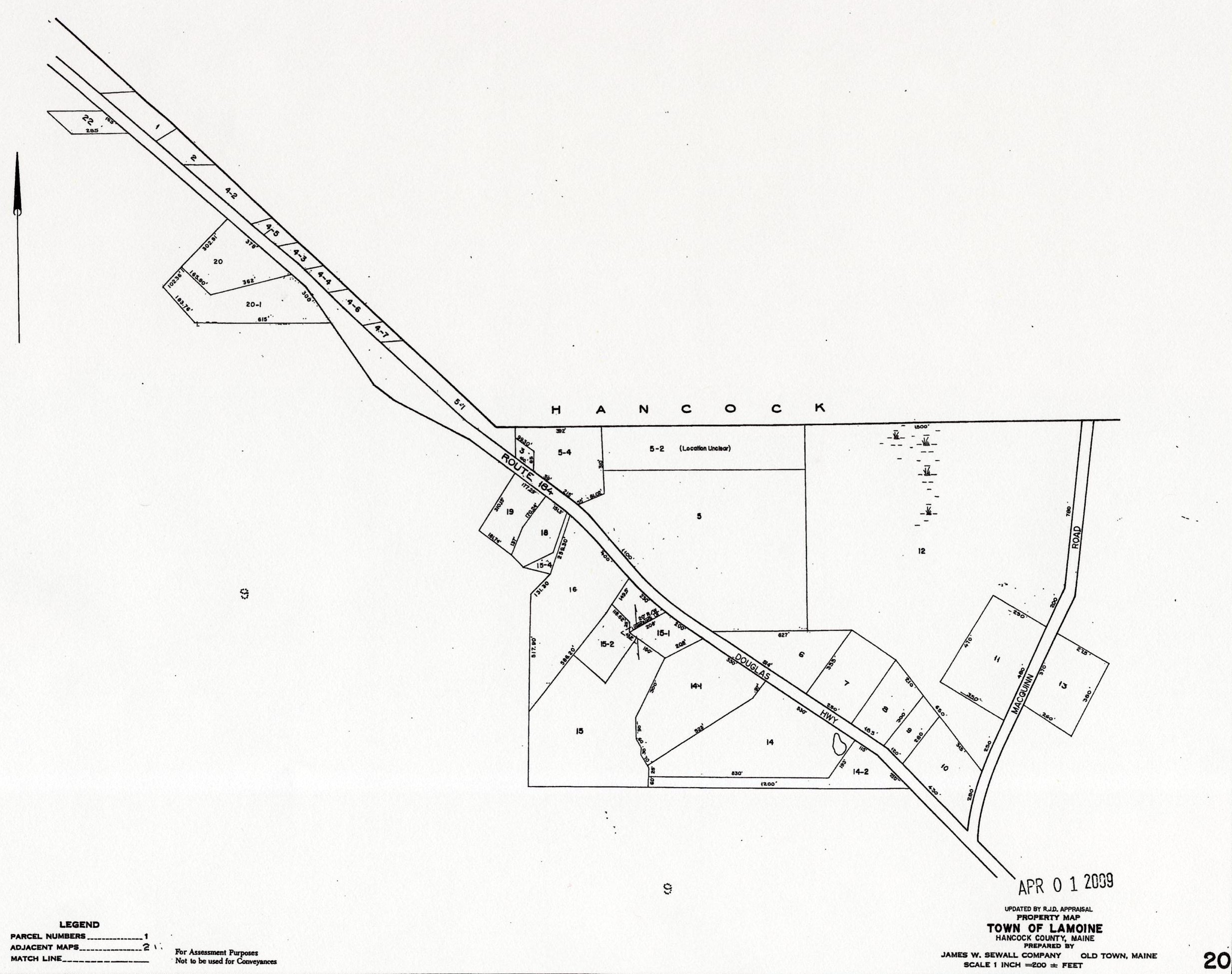 Lamoine Tax Maps 2009 Index