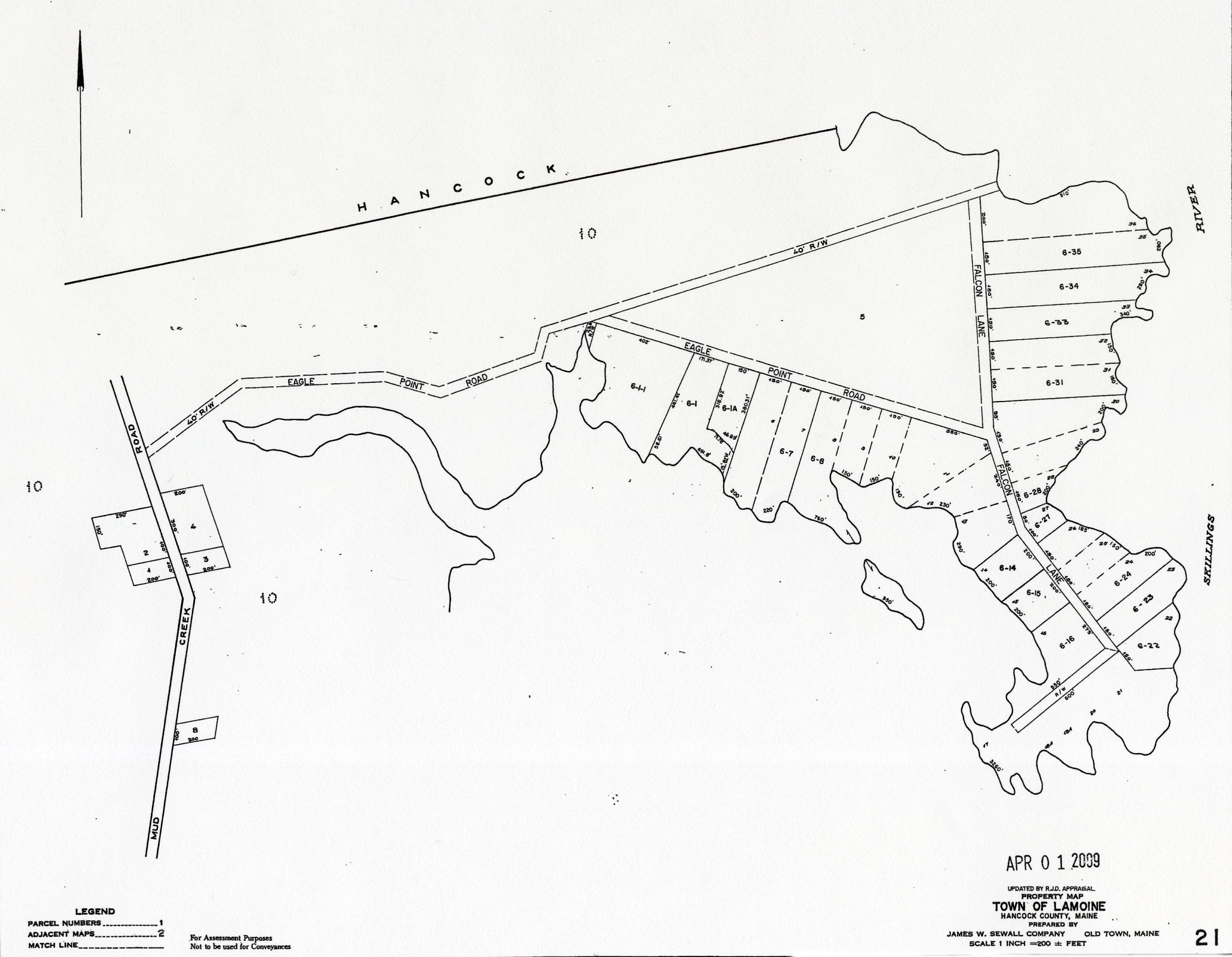 Lamoine Tax Maps 2009 Index