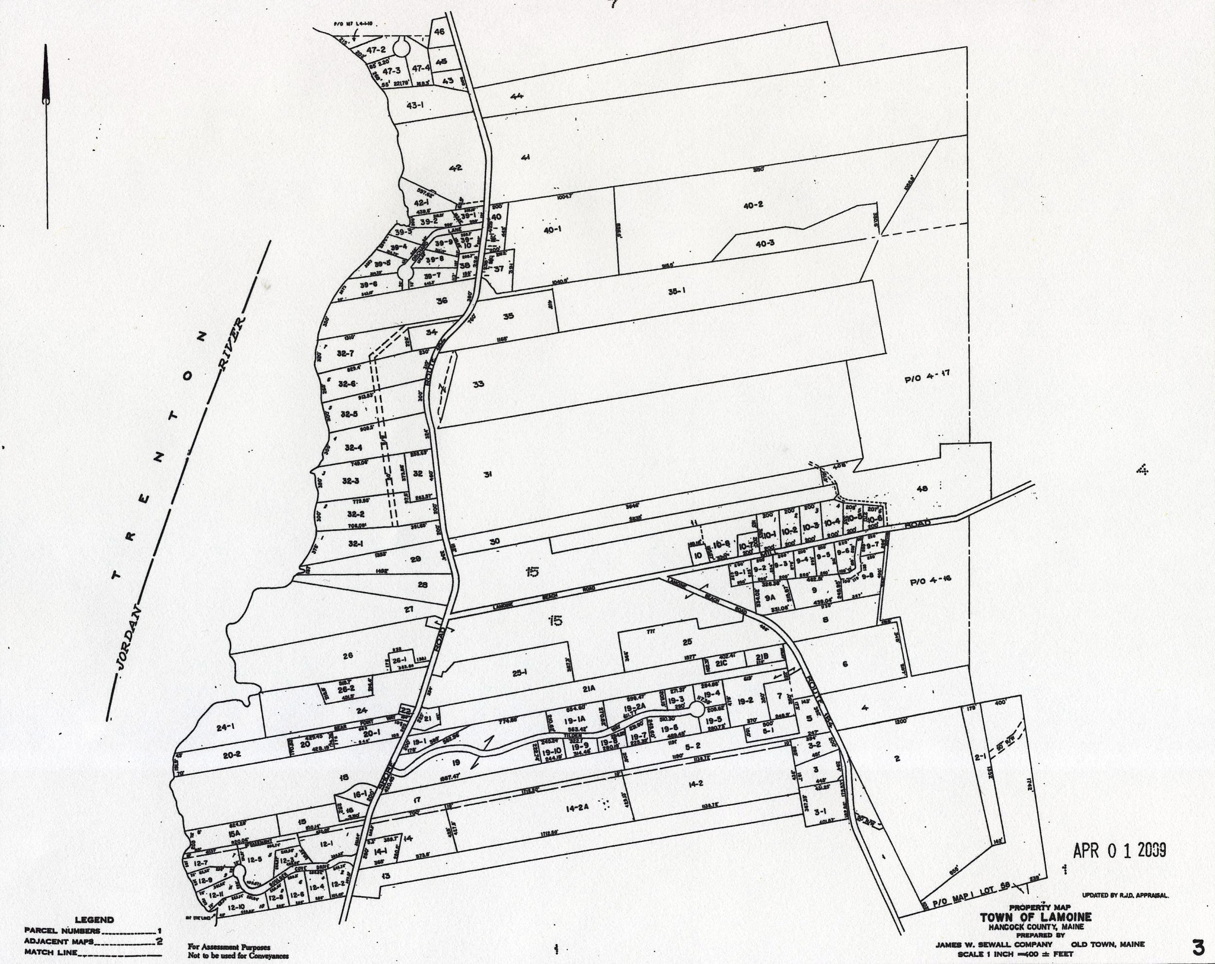 Lamoine Tax Maps 2009 Index