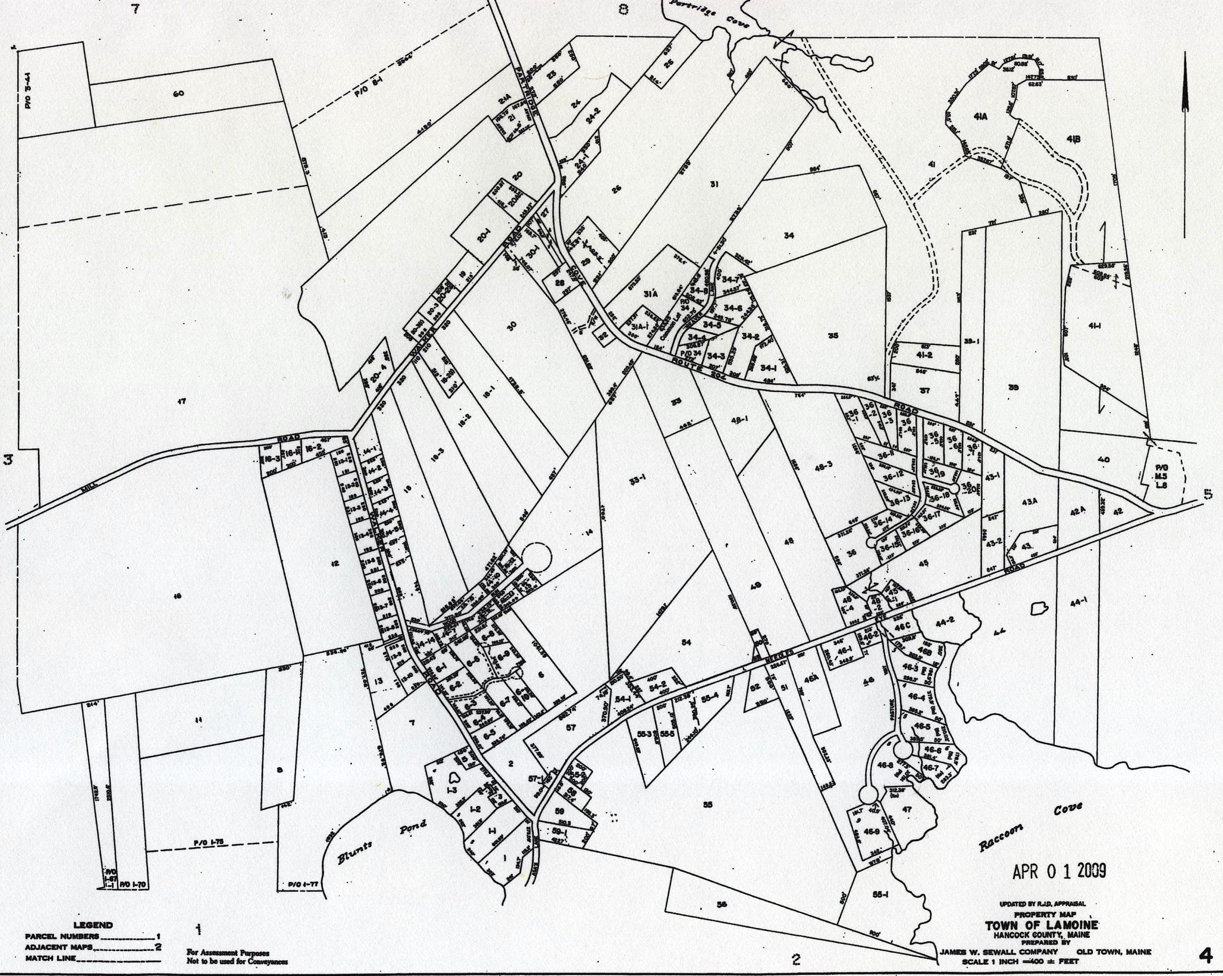 Lamoine Tax Maps 2009 Index