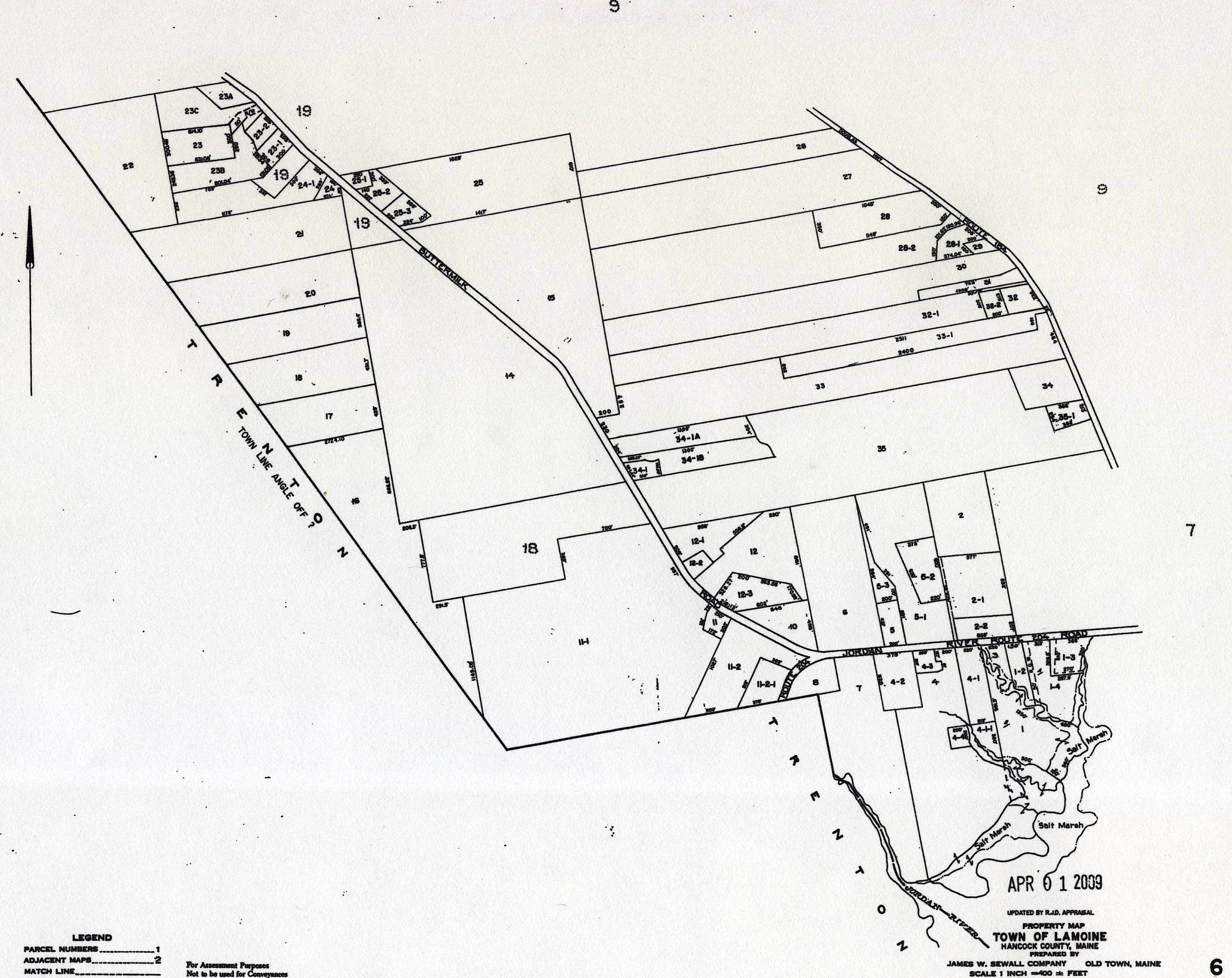 Lamoine Tax Maps 2009 Index