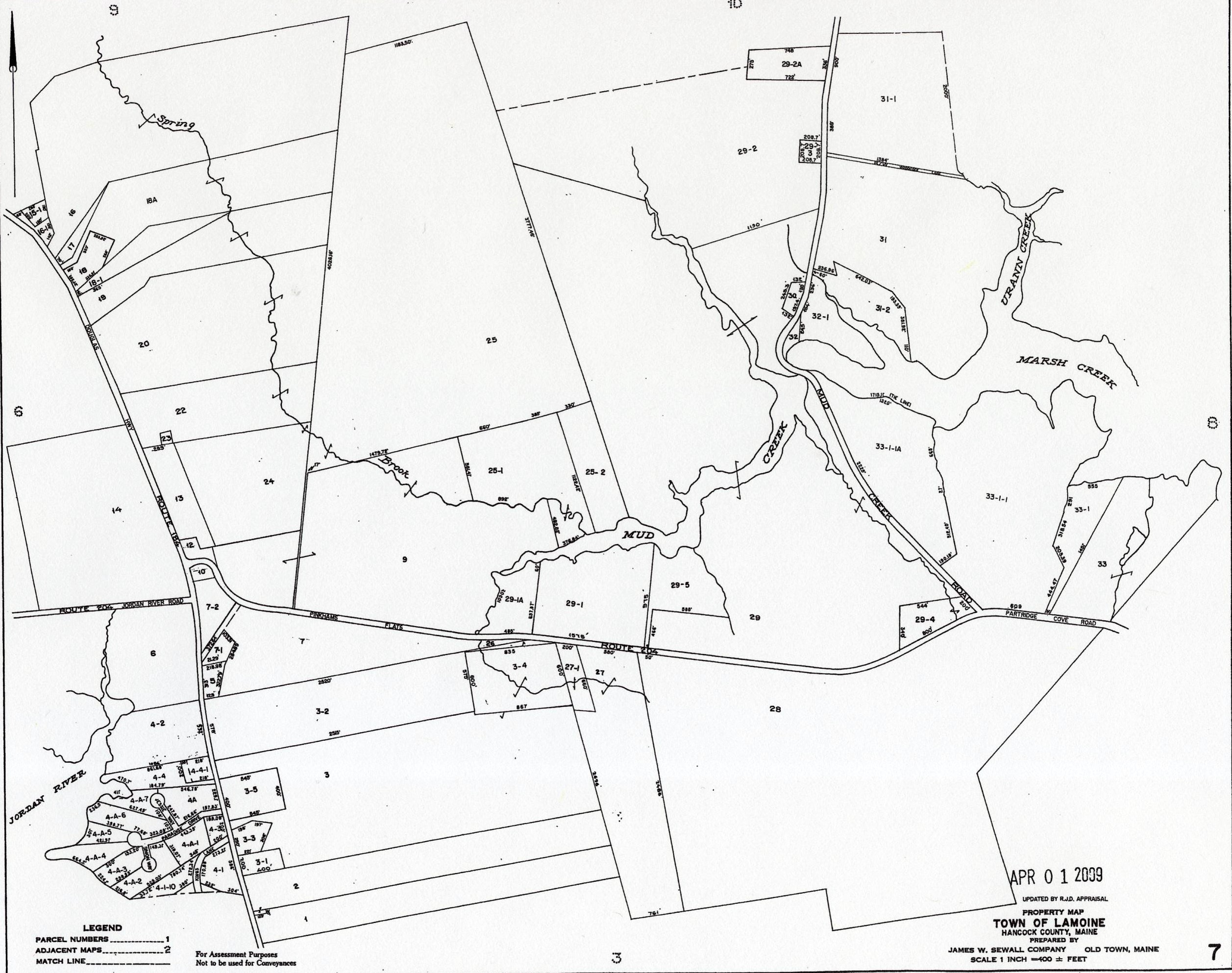 Lamoine Tax Maps 2009 Index