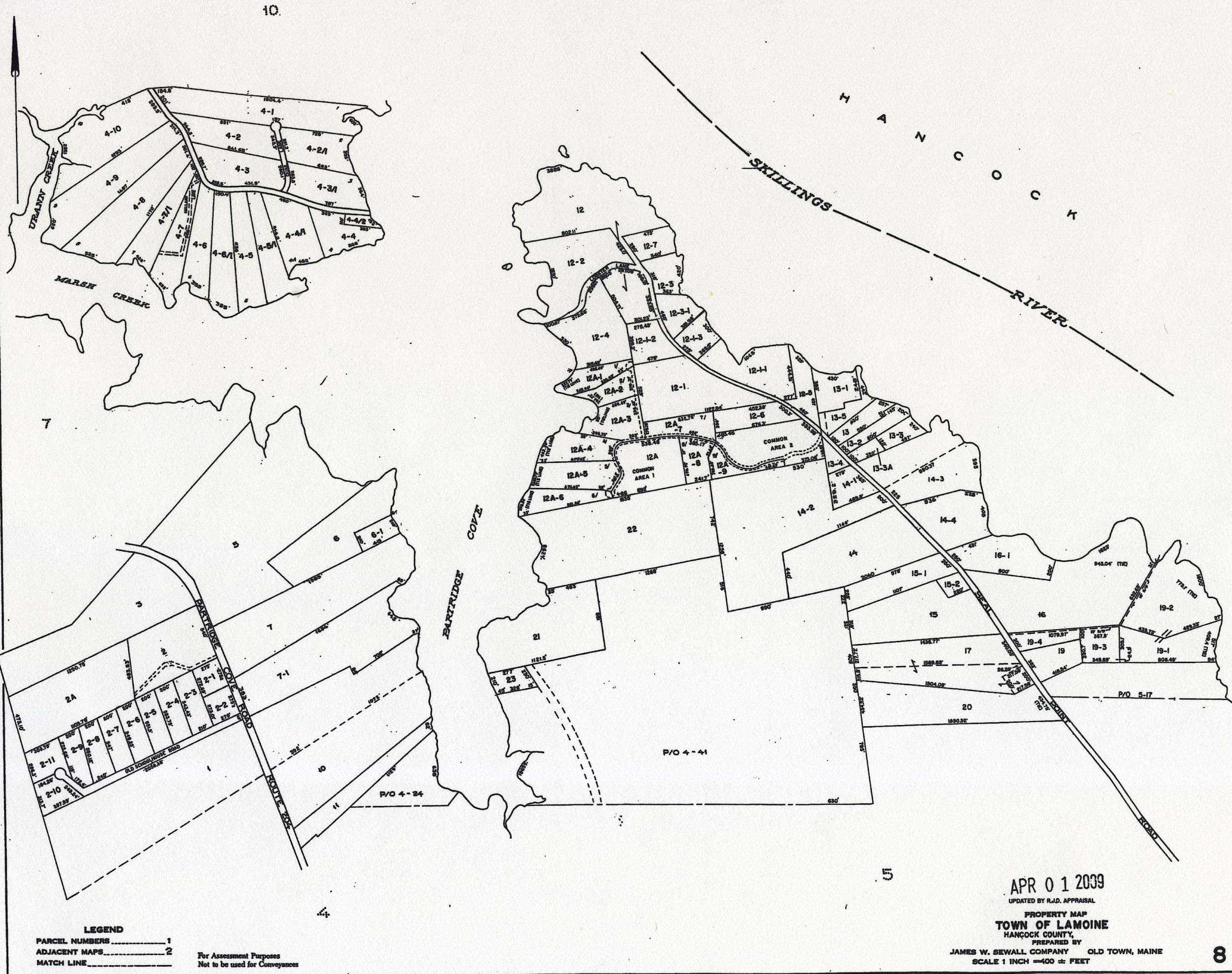 Lamoine Tax Maps 2009 Index